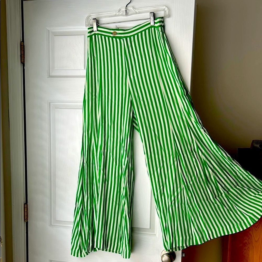 Green Striped Pants
